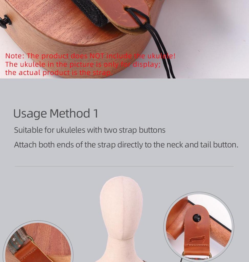 Longteam Embroidered Ukulele Strap