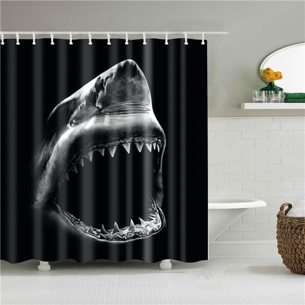 Animals Elephant Shark Octopus Deer Shower Curtains Bathroom Waterproof Polyester Curtain for Bathroom Shower