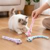 Long Tail Plush Cats Teaser Toy for Pet Cats, 3Pcs Cats Mouse Indoor Play Toy for Chasing, Swatting, Daily Interaction Fun, Home Enrichment