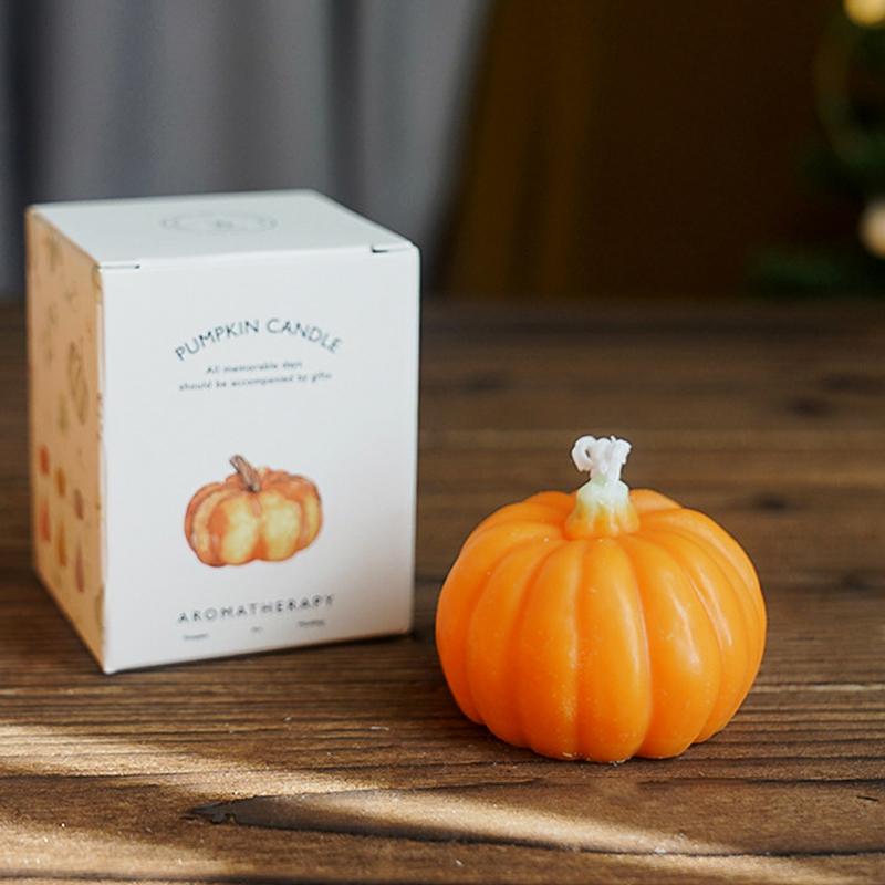 

1PC Spooky Home Ambiance Decor Candle Pumpkin-Shaped Aromatherapy Candle Pumpkin Shaped Scented Candle