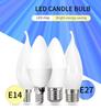 LED Candle Lamp Bulb E27 E14 Base 220V 3W to 12W 3000K 4000K 6000K Temperature Home Decorative Lighting Energy Saving