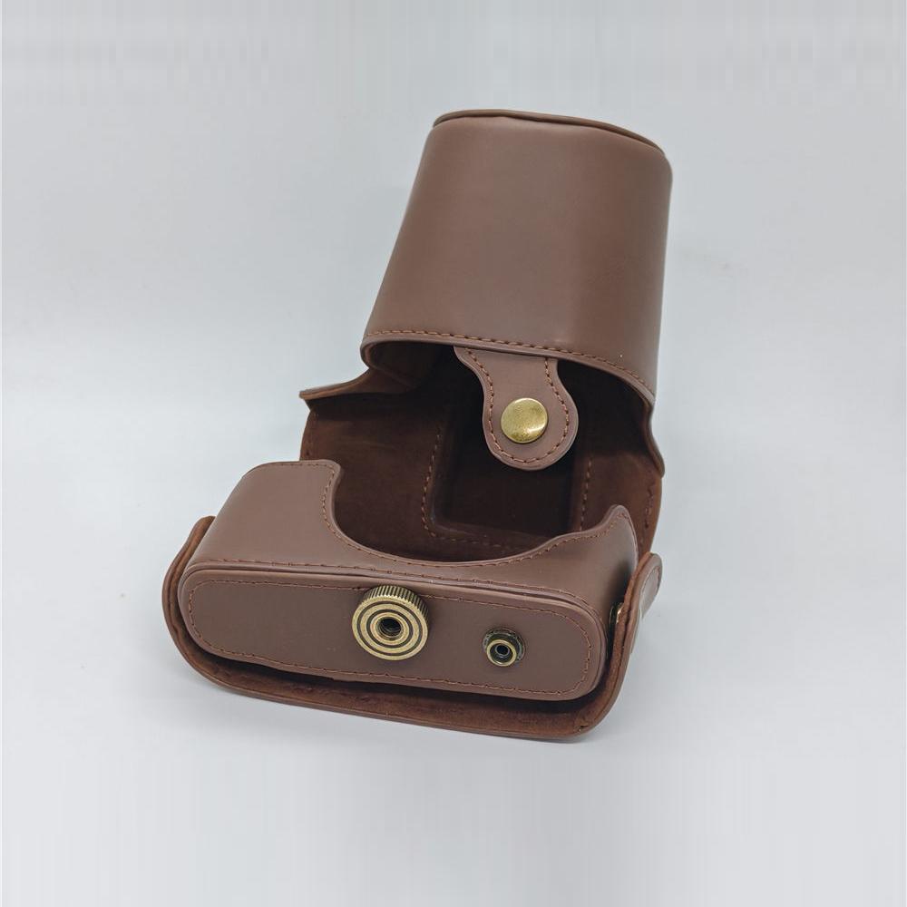 PU Leather Camera Case Bag For Olympus EPL3 EPM1 E-PL3 E-PM1 Cover With Strap