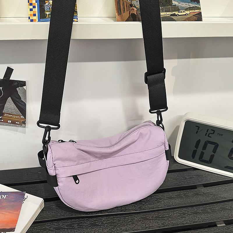 

Fashion commuter large-capacity shoulder bag for men and women 2025 summer new casual simple foreign style Korean version messenger bag фіолетовий