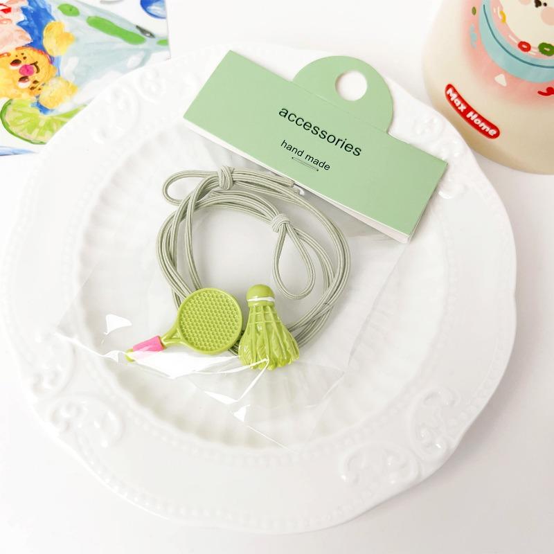 Fun Badminton Rackets Rubber Bands Hair Ties Cute High-elasticity Ponytails Girlish Hair Bands and Hair Accessories