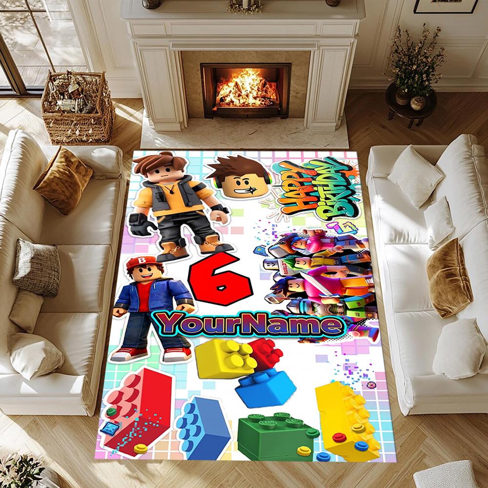 Roblox 356 Customizable Name Carpet Design for Decorate room Kitchen Study room Outdoor Anti-slip Rug Office home decor Best for Christmas