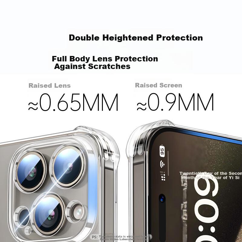 UGreen Transparent Soft CaseIPhone 15 Pro Max Phone Case, IPhone 15 Pro Max with Air Cushion, Crystal Clear Full Protection Anti-Scratch Simple