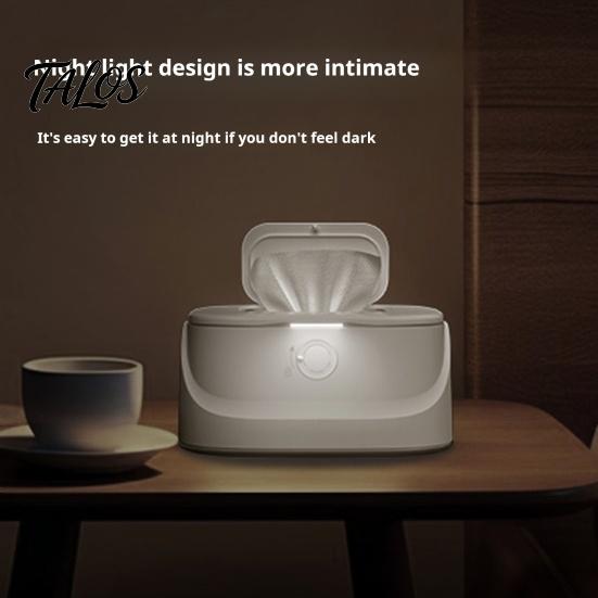 Baby-friendly Constant Temperature Wipes Warmer with Stainless Steel Top Heating 3 Adjustable Levels Indicator Light Wet Heater Baby Dispenser