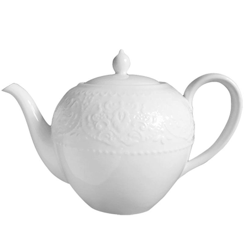 Elegant European Style Tea Pot Set with Coffee Cups Saucer Milk Jug for Afternoon Tea Ceramic
