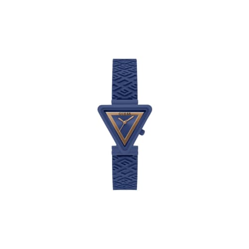 

GUESS Women s 34mm Watch - Blue Silicone Strap, Blue Dial, Bio-Based Nylon Case