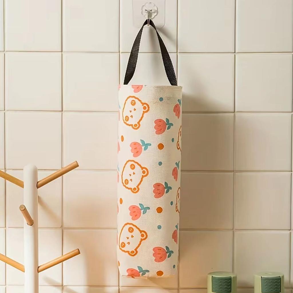 1/3pcs wall mounted garbage bag storage bag, kitchen multifunctional hanging bag storage household storage bag