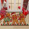 1Pcs Anti Fatigue Kitchen Rugs Merry Christmas Gingerbread Waterproof Non-Slip Thick Cushioned Kitchen Mat Heavy Duty Comfort Standing Mat for Kitchen