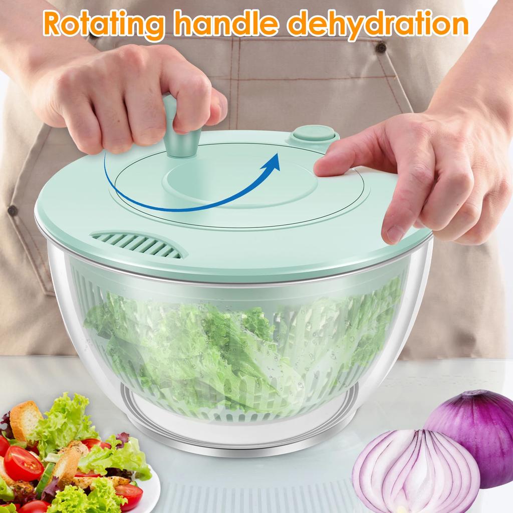 Vegetables Salad Spinner Vegetables Fruit Wash Basket Multifunc Dehydration Basket with Slicer Kitchen Gadget Salad Mixing Bowl