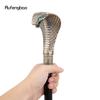 Kupfer Luxus Kobra Schlange Griff Mode Gehstock für Party Dekorative Gehhilfe Elegantes Krummstab Knauf Gehstock 94cm