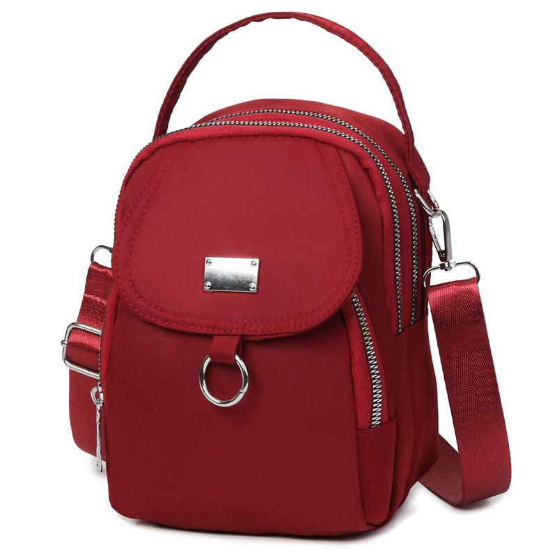 

Сумка для мобильного телефона Мини маленькая сумка Новая маленькая квадратная сумка Кроссбоди Сумка на плечо Модная женская Повседневная Универсальная Ключ Нулевик бордовый