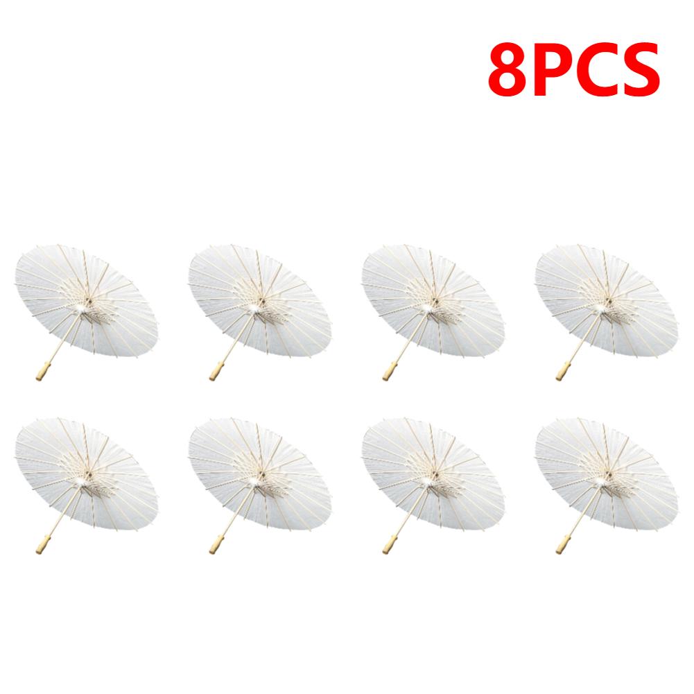 2-10PCS Parasol Umbrellas for Wedding Photography Props 60cm DIY White Paper Umbrella Summer Party Beach Baby Shower Decor