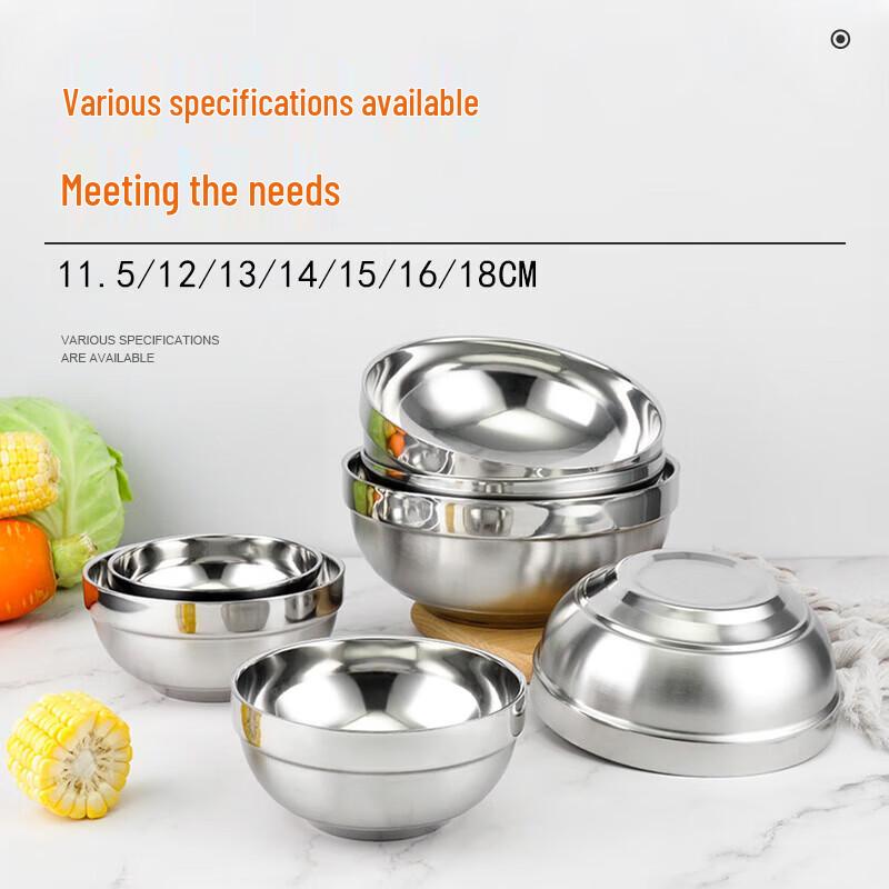 Zhizhou 316 Stainless Steel Double-Walled Thermal Insulated Bowls