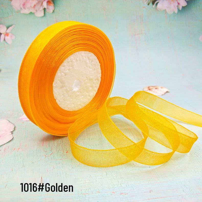 Cinta de Hilo de Nieve Transparente de 1,2 cm para Manualidades: Ganchillo, Accesorios para el Cabello, Lazos, Regalos, Empaque para Pasteles y Cajas, Cinta de Seda