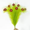 Grinch-Themed Green & Red Christmas Tree Decoration Set with Pampas Grass Sprigs