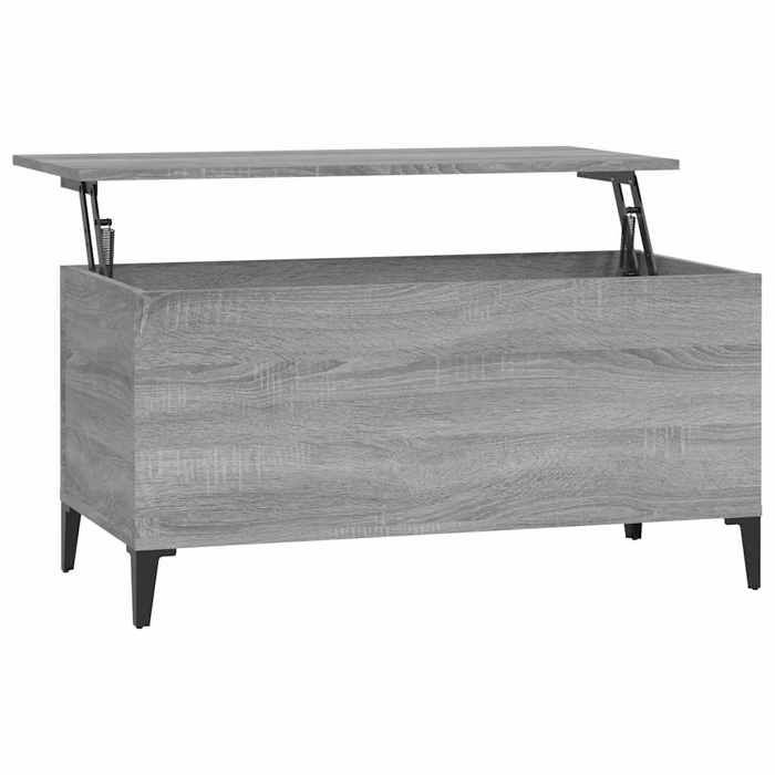 819594 vidaXL Table basse Sonoma gris 90x44,5x45 cm Bois d'ingénierie