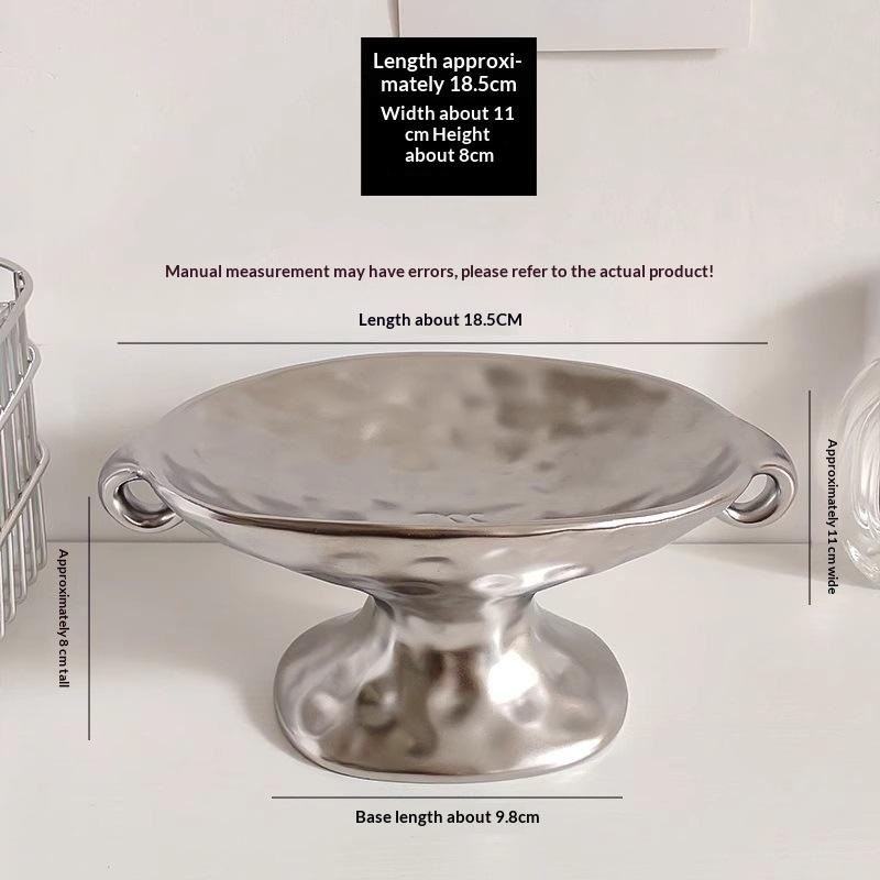 Ceramic Double-Ear Soap Dish, Vintage Double-Ear Soap Dish With High Stand, Suitable For Home Decoration, Bathroom Soap Storage