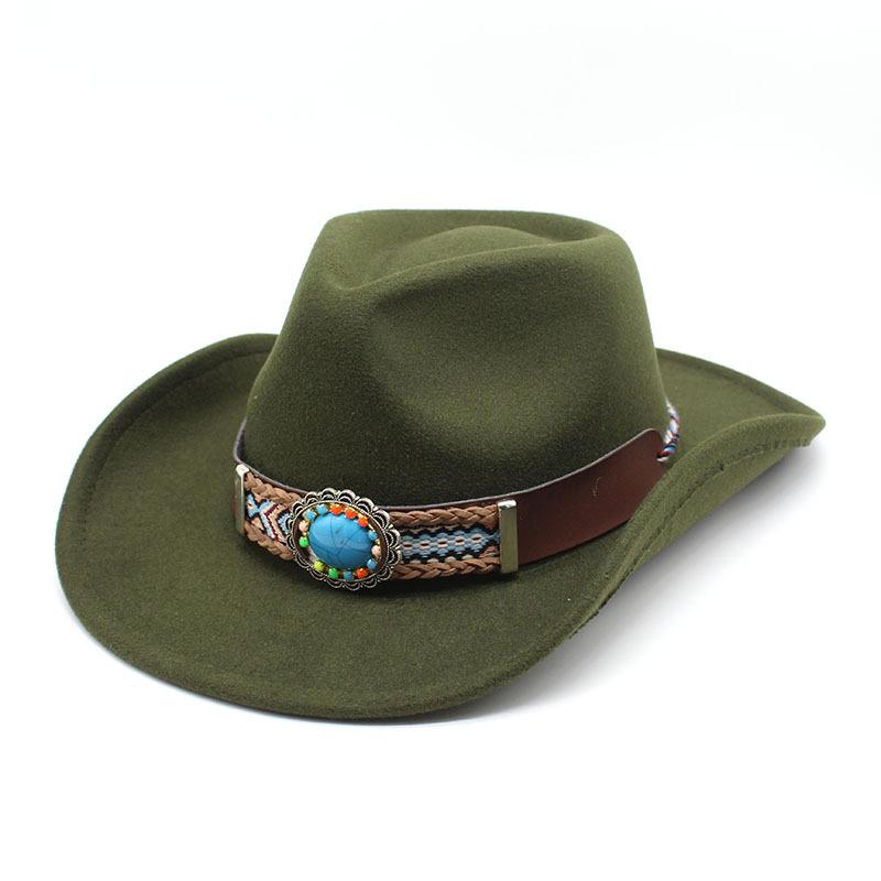 Casual Versatile Retro Ethnic Style Men'S And Women'S Parent-Child Western Cowboy Hat Big Edge Wide Edge Sunshade Top Hat