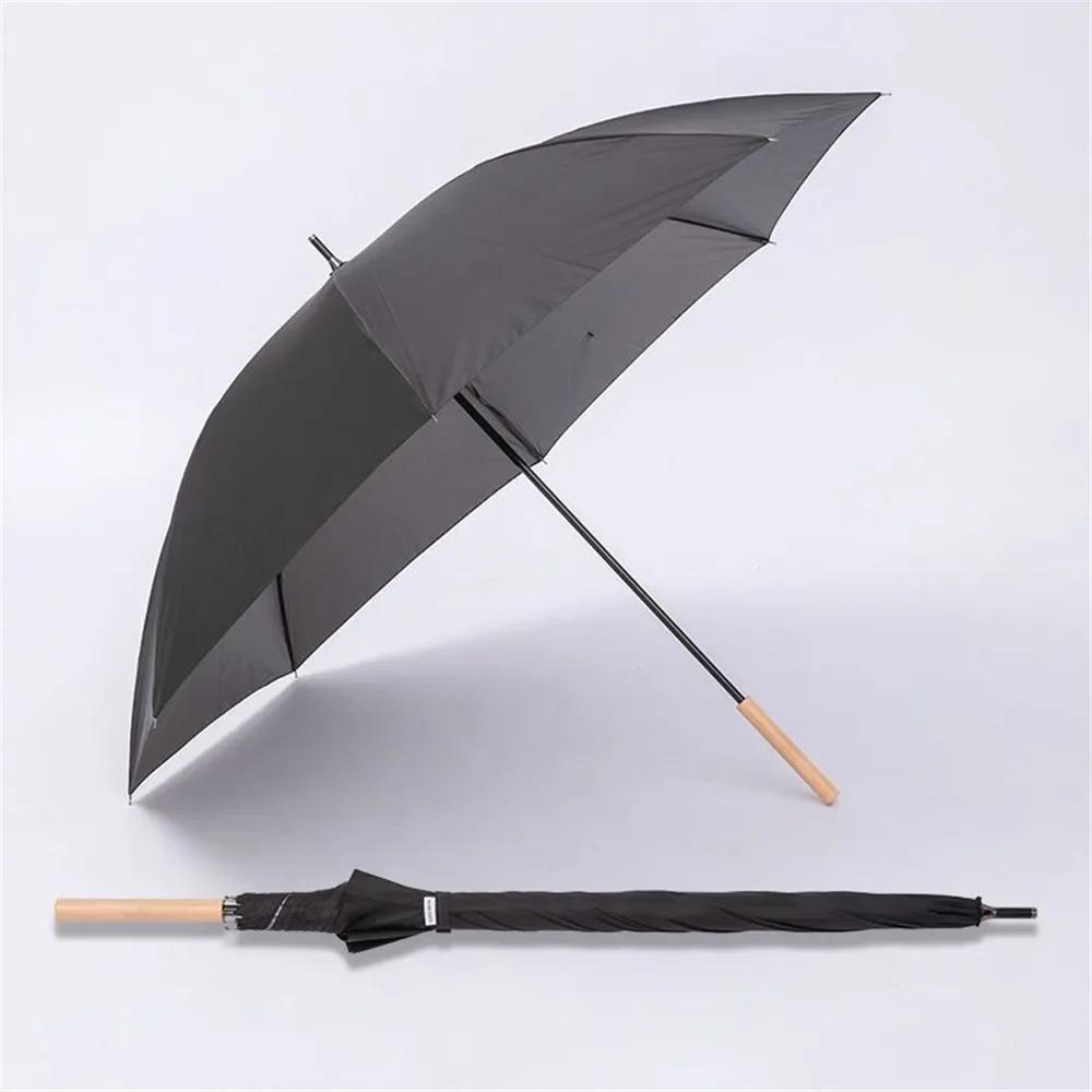 

Ультралегкий зонт из углеродного волокна с длинной ручкой весом 180 г и деревянной ручкой, УФ-зонт для мужчин и женщин, подарок