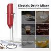 Elektrischer Milchaufschäumer Kaffeemaschine Handrührer Schneebesen Schaumbereiter Getränkemixer mit Ständer Küchenmilch Kaffee Eier Rührwerkzeug