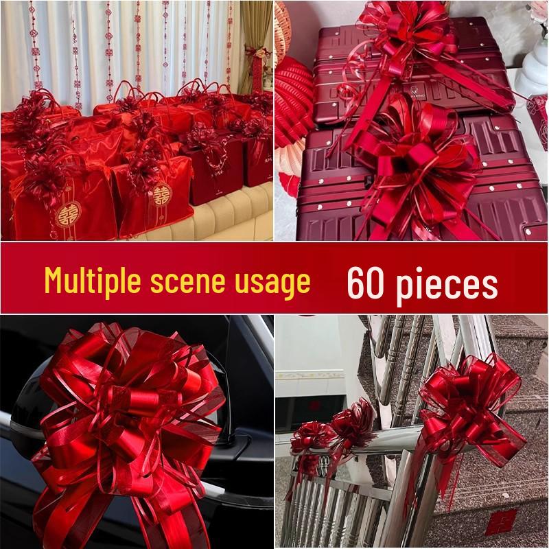 Rural Wedding Décor Set: Quilt, Trousseau, Car Ribbons & Room Decorations