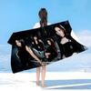 Korean Kpop Group A-Aespas Anime Beach Swimming Towel Soft Absorbent Washcloth Children's Gifts for Kids Travel Camping Gym