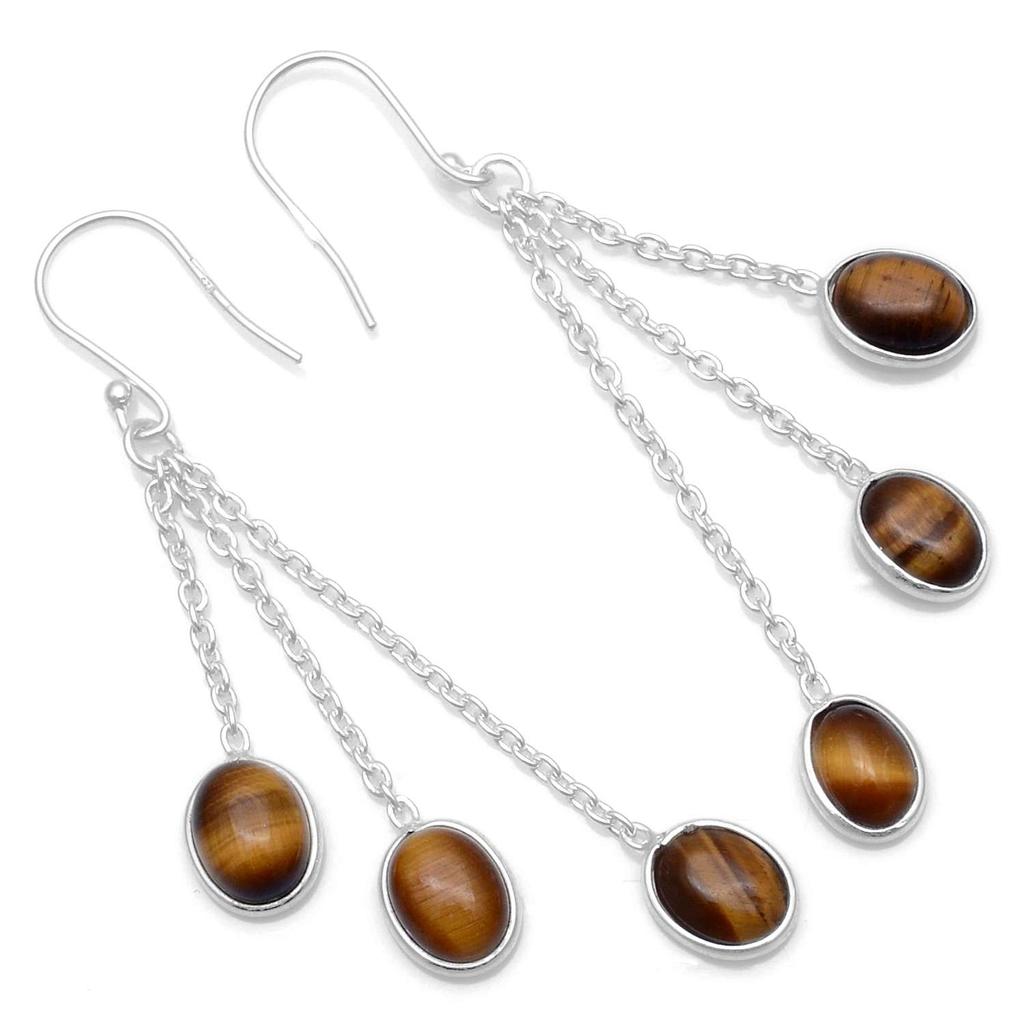 Citrine Gemstone Earrings Solid 925 Sterling Silver Handmade Earrings Jewelry Gift For Women And Girls E-332
