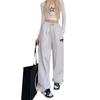 Retro Hong Kong Style Sweatpants Men's and Women's Loose Straight Drop Floor Pants Casual Sports Pants Spring and Autumn