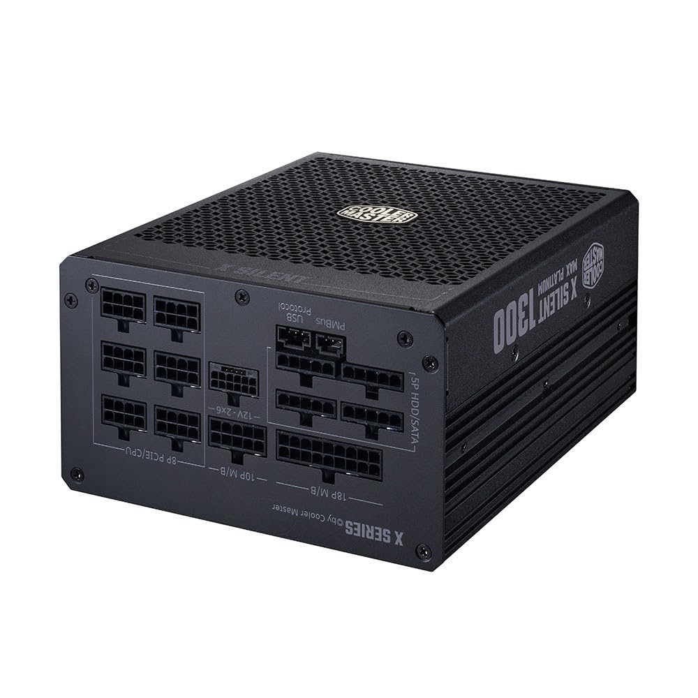 Cooler Master X Silent MAX Platinum 1300 with Mobius 80PLUS Platinum Certified Fan, [MPS-D001-AFAP-NBJP]