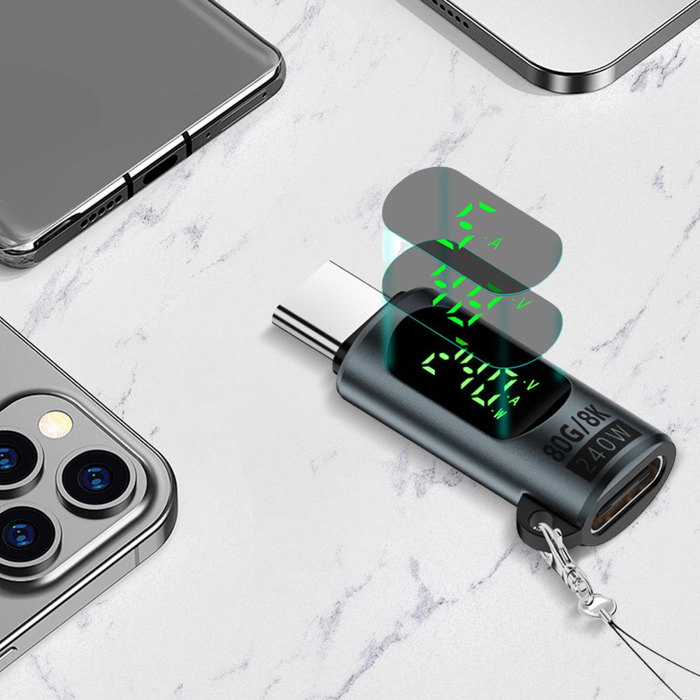 Digitaler Typ-C-Adapter 8K 60Hz Datenübertragungswandler 80 Gbit/s PD 240W USB-C-Adapter USB-C-Erweiterung für iPhone 16
