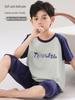 2026 Boys' Lycra Cotton Pajama Set – Thin Summer Air Conditioning Sleepwear for Kids