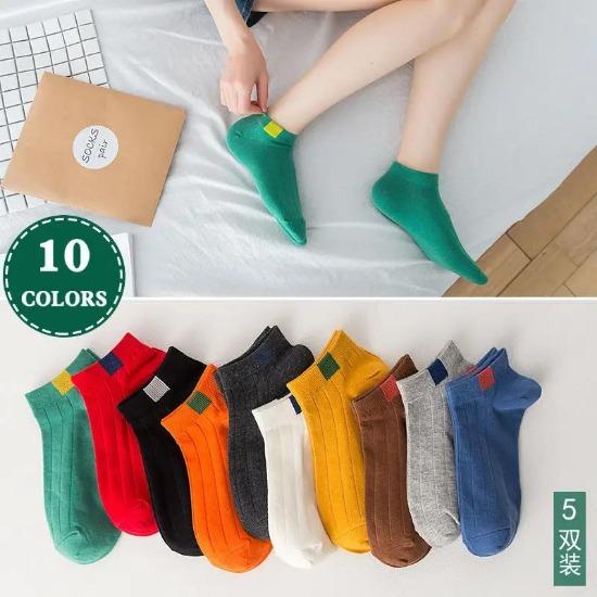 5 Pairs 10 Pairs Cotton Letters Comfortable Breathable Men Ankle Sock Summer Hip Hop Harajuku Hipster Socks Men Funny Sock