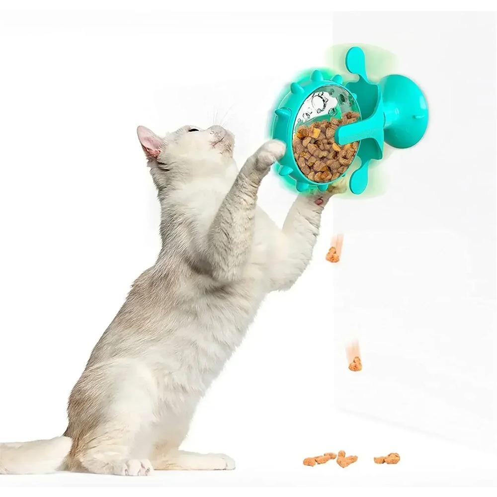 Rotating Windmill Dog Turntable Cat Toy Cat Teaser Slow Feeder Treat Dispensing Ball Pet Supplies Interactive Durable Training