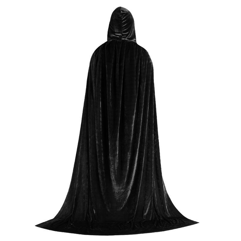 

Halloween Hooded Velvet Multicolor Cape Witch Witch Cape Children Adult Velvet Cape 90cm (without cap)