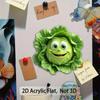 2pcs of 2D Printed Refrigerator Magnet Decoration. The Colors Are Bright and Long-Lasting Without Fading