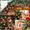 12/24PC Christmas Elf Green Hair Monster Wooden Pendant Xmas Party Christmas Tree Decor Home Festival Scene Hanging Decor Gift