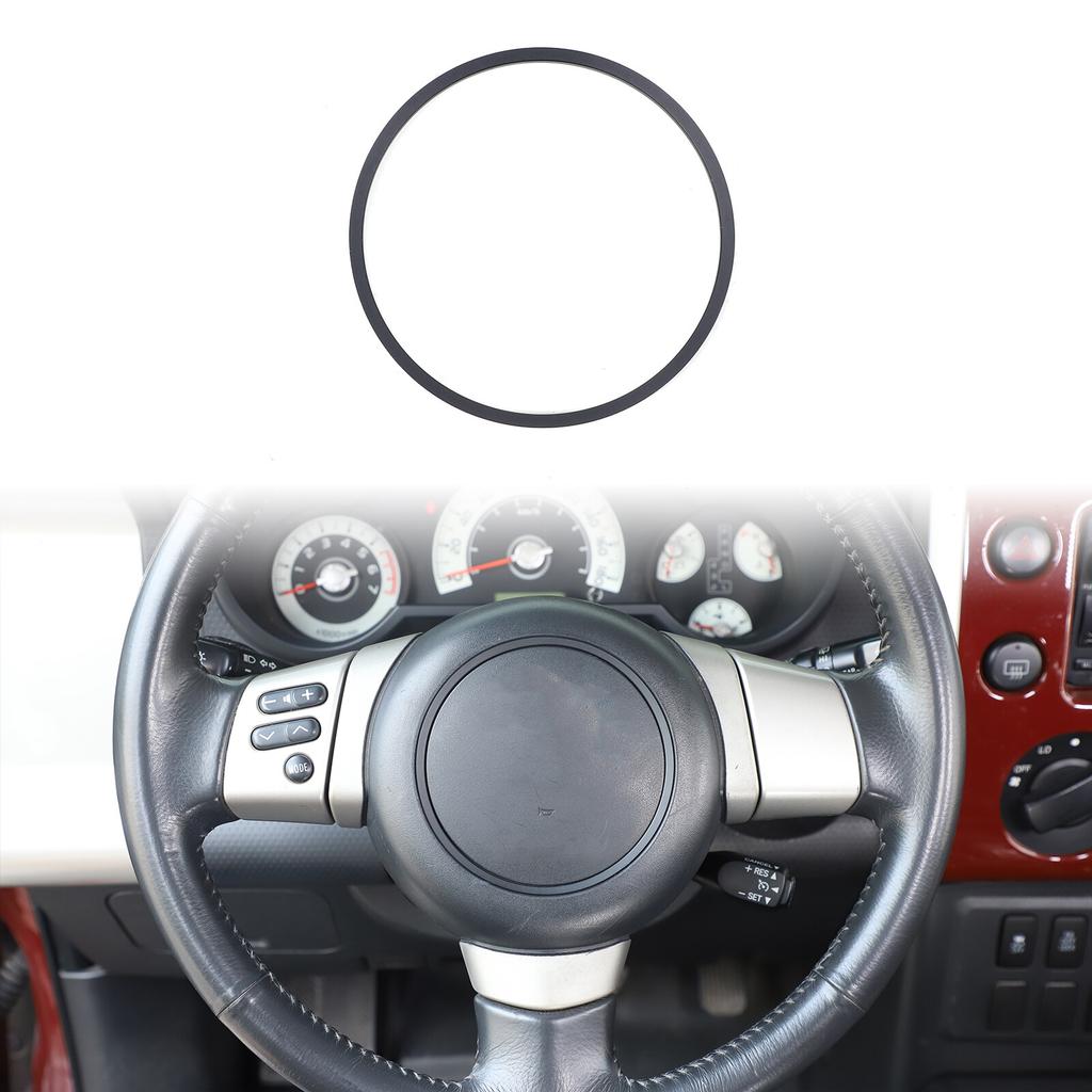 Black Alloy Steering Wheel Center Trim Ring For Toyota FJ Cruiser 2007-21