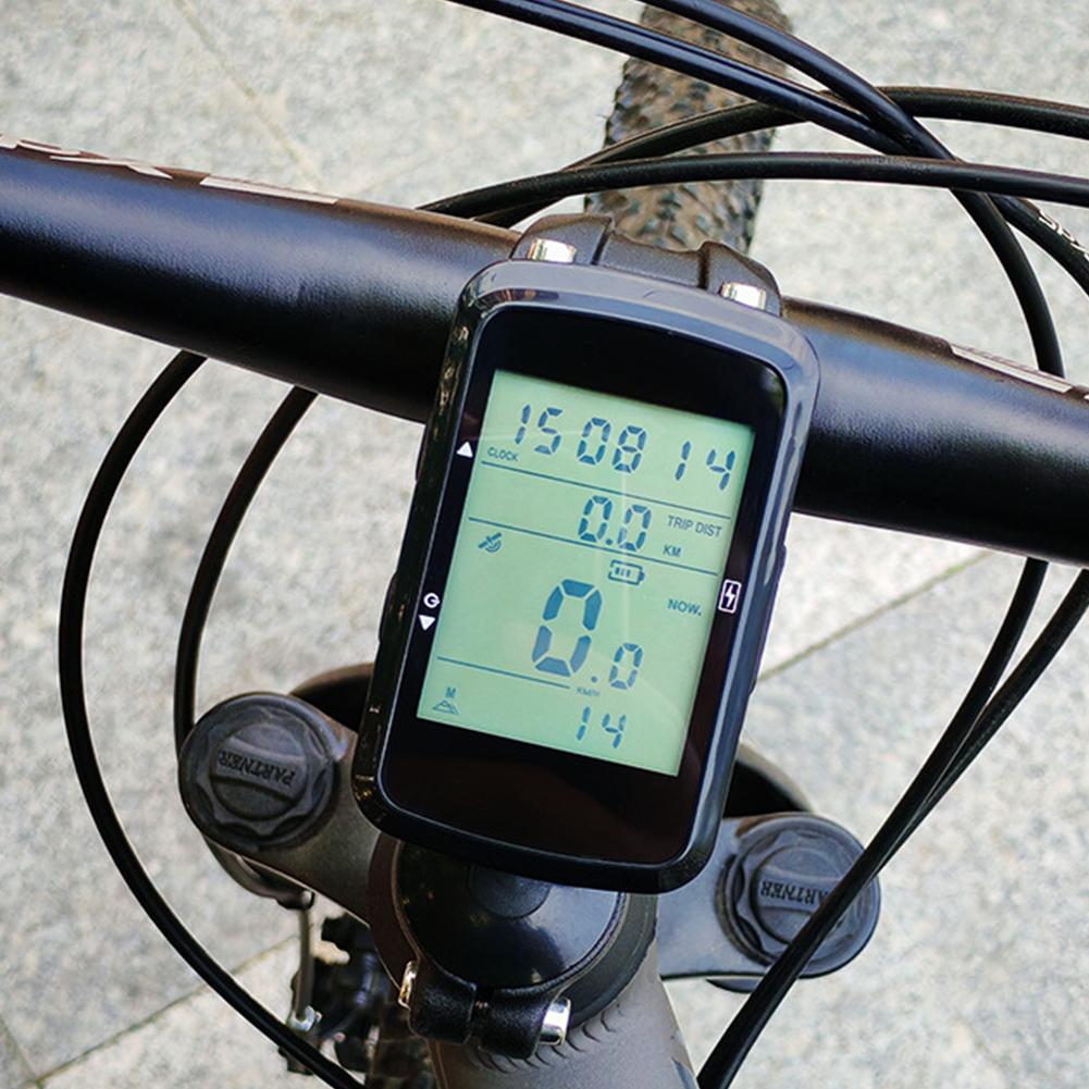 Wireless Bicycle Computer 2.4 Inch Screen GPS Bike Speedometer with Backlight Cycling Odometer Rechargeable for Outdoor Cycling