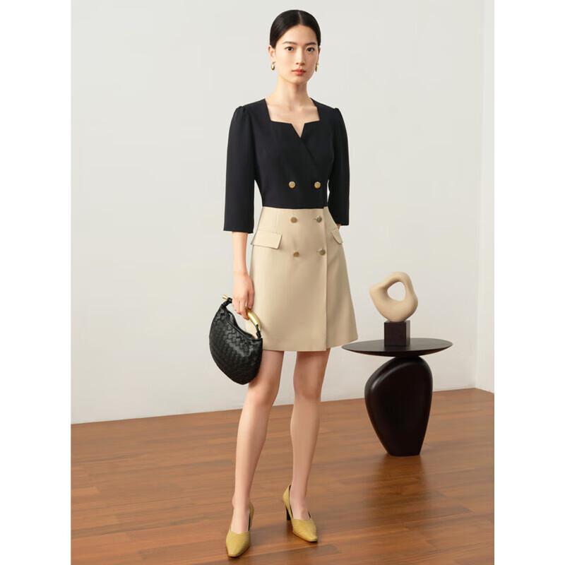 

JOOZE ANNECKE Chic Commuter Patchwork Waist Dress L