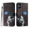 Schmetterling und Katze Luxus Bemaltes Lederetui Brieftasche Buchstil Hülle für Sony Xperia 5 IV / 10 IV ,Xperia 1 V / 5 V / 10 V,Xperia 1 VI,5 VI,10 VI.