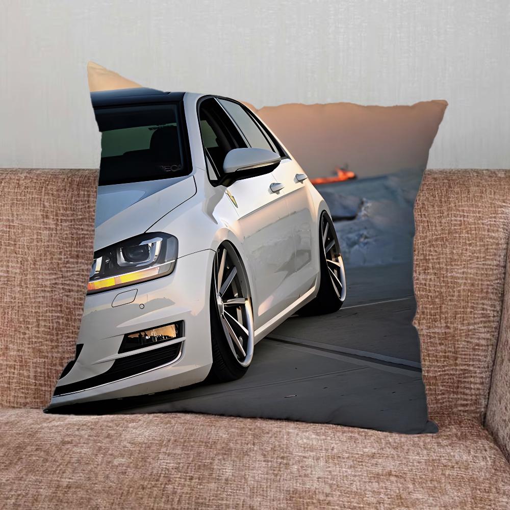 Car Sport G-Golf G-GTI Pillow Case For Home Bedroom Car Office Decoration Living Room Sofa Cushion Cover Suitable 16x16Inch