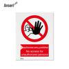 Sisteme de control acces și alarme – Semne de protecție