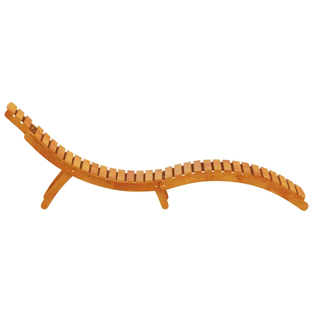 Sun Lounger 2 pcs Brown 55 x 184 x 64 cm Solid Acacia Wood