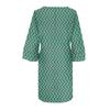 Women's Fashion Temperament Elegant Fresh Printed V-Neck 3/4 Sleeves Dress