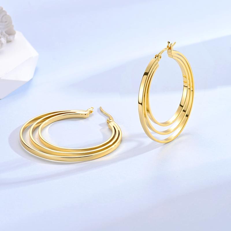 New 925 Silver Earrings Golden Beans Leaf Feather Luminous Elf Hoop Earring For Women Making Jewelry Gift
