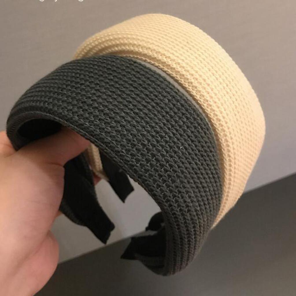 PROLY New Fashion Women's Hair Accessories Solid Color Knitted Hairband Casual Autumn Winter Headwear Headband