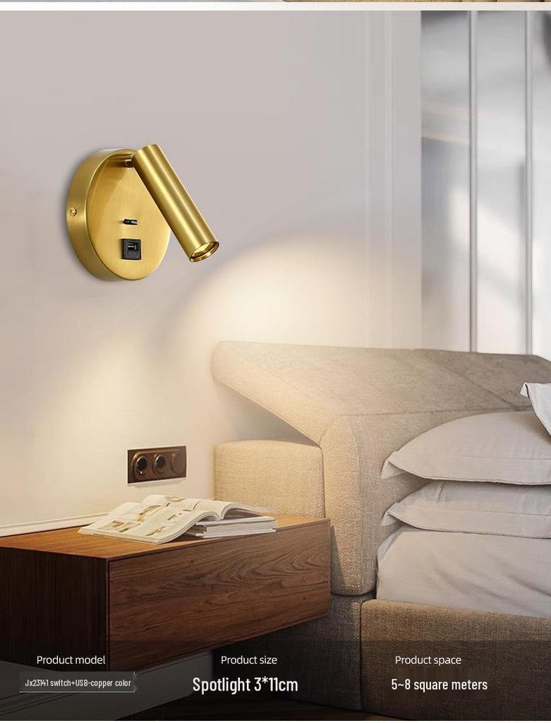 Modern Wall Light for Eye Protection: Ideal for Reading, Hotel Corridors, Bedrooms, and Children's Rooms